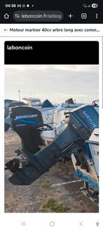 40 pk lange zeemanbootmotor met bediening, Watersport en Boten, Zo goed als nieuw