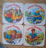 Lot van 4 bierviltjes "Vieux-Temps", Verzamelen, Biermerken, Ophalen of Verzenden