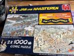 2 in 1 doos puzzels Jan Van Haasteren, Ophalen of Verzenden, 500 t/m 1500 stukjes, Legpuzzel, Zo goed als nieuw