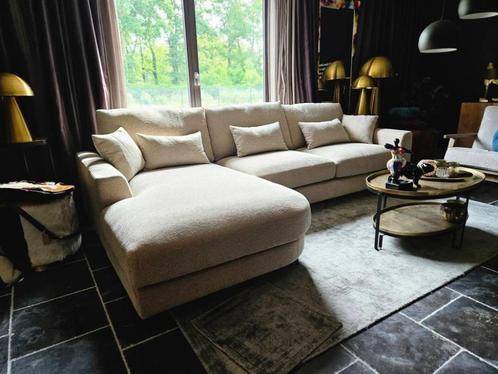 Zetel met longchair links of rechts, Huis en Inrichting, Zetels | Zetels en Chaises Longues, Nieuw, Vierpersoons of meer, Stof