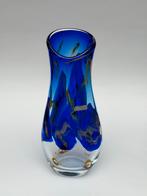 Louis Leloup kristallen vaas met pauwenveren, Antiek en Kunst, Ophalen of Verzenden