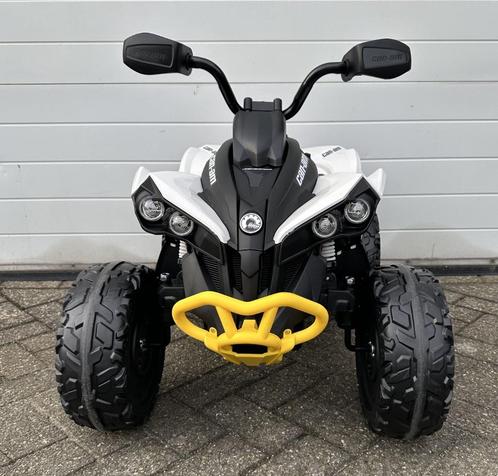 can-am Renegade 12v Quad wit – RC– Rubberband - BT - RADIO, Kinderen en Baby's, Speelgoed | Buiten | Voertuigen en Loopfietsen