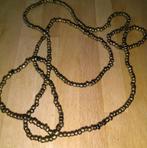 Halssnoer jaren 1990 in goudkleurige plastieken parels, Handtassen en Accessoires, Ophalen of Verzenden, Zo goed als nieuw, Goud