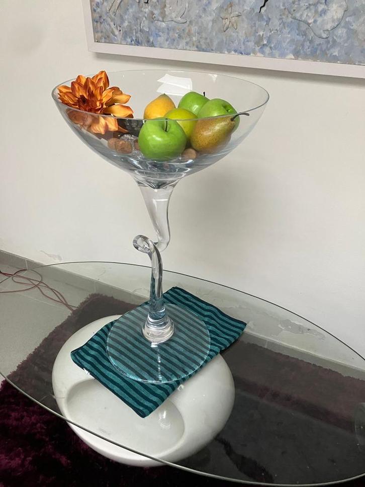 leuke vaas of xxl reuze glas design deco, Antiek en Kunst, Curiosa en Brocante, Ophalen