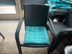 stevige terras stoelen antraciet met kussens, Tuin en Terras, Ophalen, Zo goed als nieuw