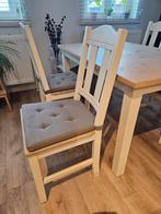 Landelijke vitrinekast, tafel en 4 stoelen., Ophalen