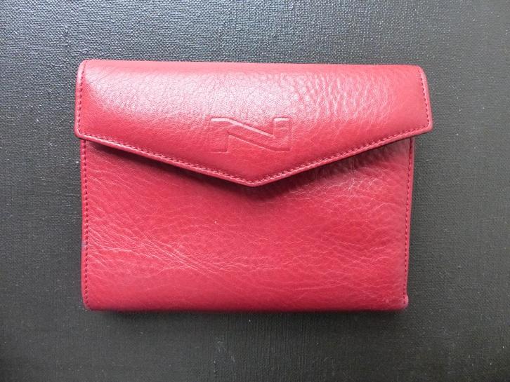 Nathan praktische portefeuille, Handtassen en Accessoires, Portemonnees, Gebruikt, Rood, Ophalen of Verzenden