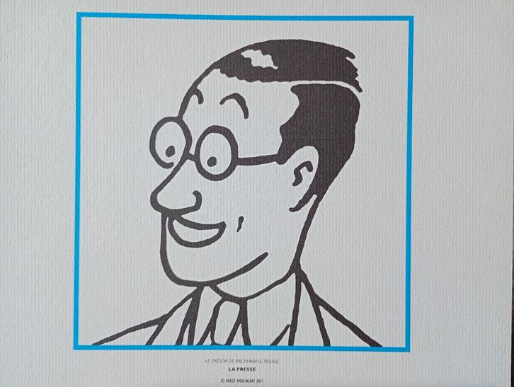 kuifje de pers, Antiek en Kunst, Kunst | Litho's en Zeefdrukken, Ophalen of Verzenden