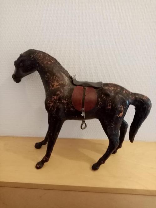 Sculpture Cheval papier mâché/bois italien ou français 1900s, Antiquités & Art, Curiosités & Brocante, Enlèvement ou Envoi