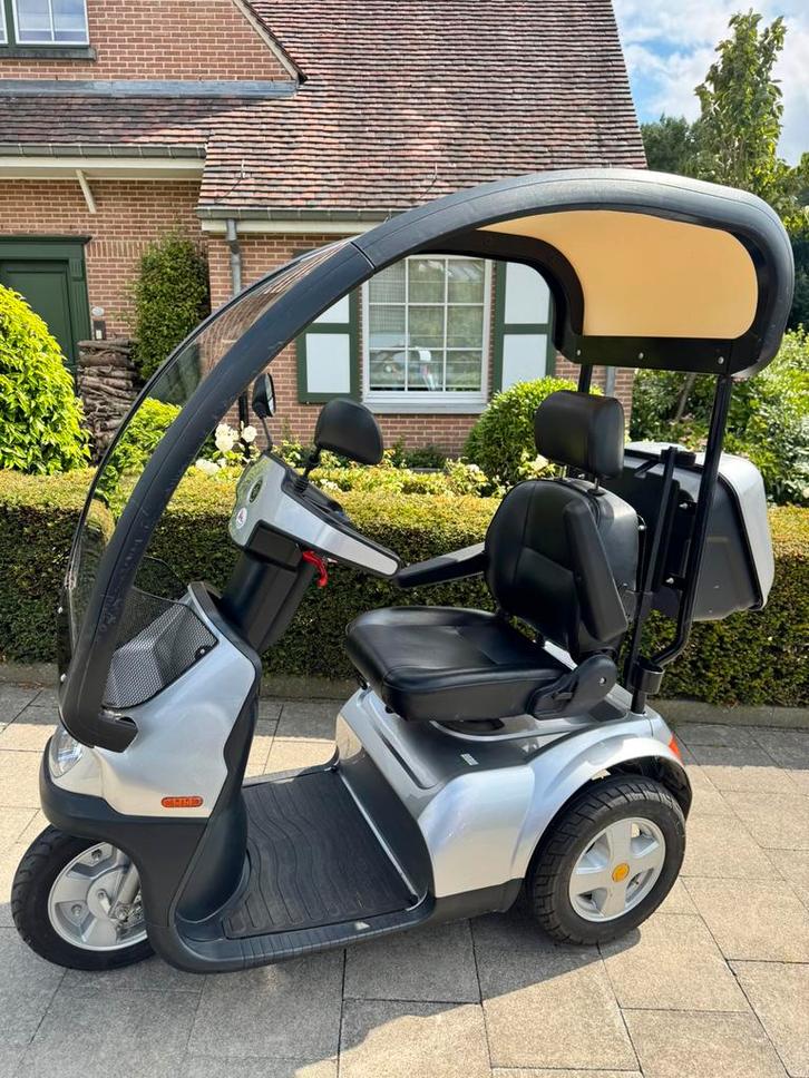 Overdekte Scootmobiel Afiscooter S eleltrische scooter, Diversen, Rolstoelen, Zo goed als nieuw, Elektrische rolstoel, Inklapbaar