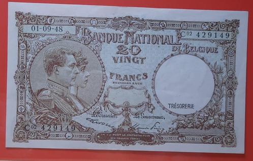 20 Frank Nationale reeks - Model D, Postzegels en Munten, Bankbiljetten | België, Los biljet, Ophalen of Verzenden