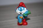 grote smurf met reageerbuis , schleich  1981 , als nieuw, Verzamelen, Smurfen, Ophalen of Verzenden, Zo goed als nieuw, Grote Smurf