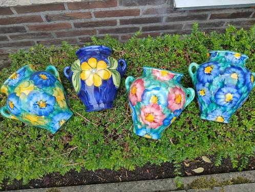 Spaanse beschilderde bloempotten, Antiek en Kunst, Antiek | Keramiek en Aardewerk, Ophalen