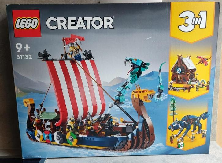 lego creator 31132 vikingschip en de midgaardslang, Enfants & Bébés, Jouets | Duplo & Lego, Neuf, Lego, Ensemble complet, Enlèvement ou Envoi