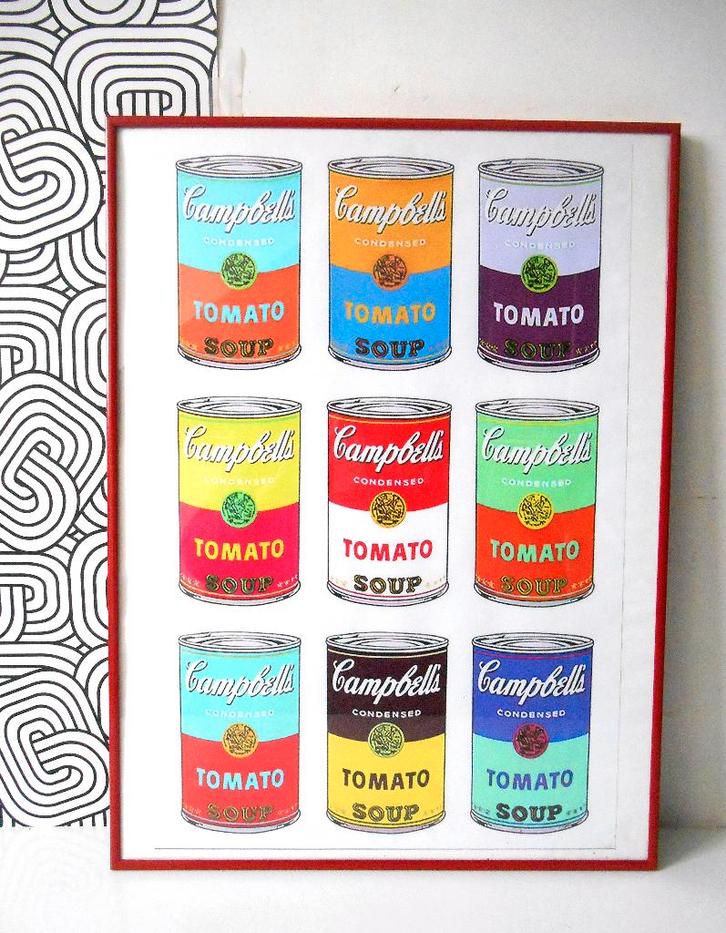 XL Pop Art - Campbell's Soup by Andy Warhol, Antiek en Kunst, Kunst | Designobjecten, Ophalen of Verzenden