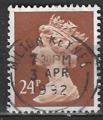 Grande-Bretagne 1991 - Yvert 1563 - Reine Elisabeth II (OB), Envoi, Affranchi