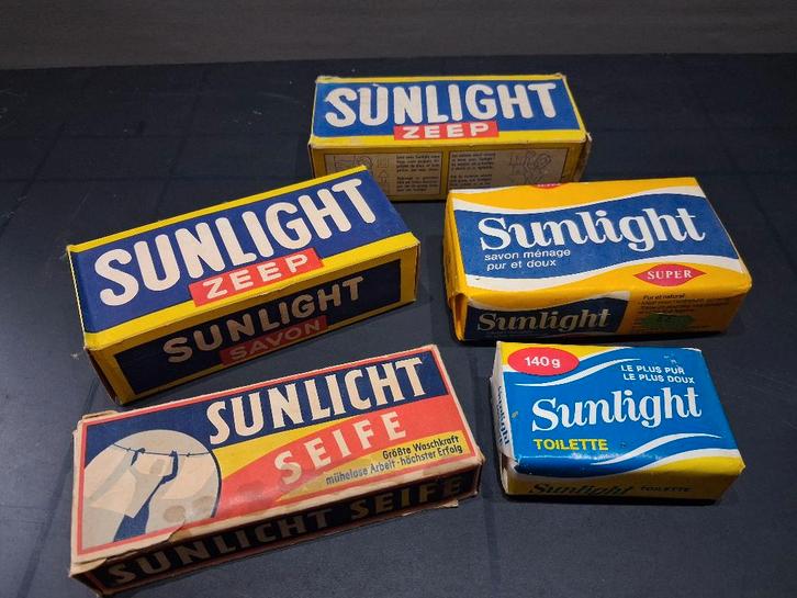 beaucoup de vieux savons solaires... des paquets complets., Collections, Marques & Objets publicitaires, Utilisé, Ustensile, Enlèvement ou Envoi