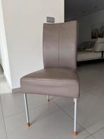 6 eetkamerstoelen design, Huis en Inrichting, Stoelen, Ophalen, Overige kleuren, Leer, Zo goed als nieuw
