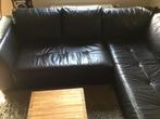 Zwart hoeksalon, Huis en Inrichting, Ophalen, Zo goed als nieuw, Leer, Klassiek