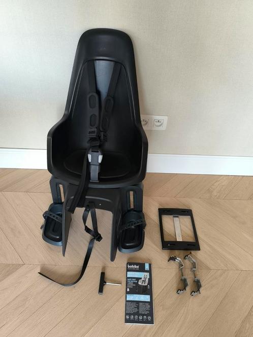 Bobike One Maxi - urban black (incl. accessoires), Fietsen en Brommers, Fietsaccessoires | Fietsstoeltjes, Zo goed als nieuw, Voetsteuntjes