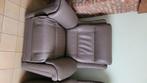 2x lederen zetel (1-zit), Huis en Inrichting, Zetels | Zetels, Ophalen, Gebruikt, Leer