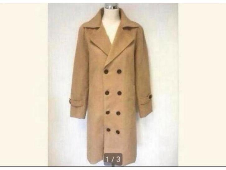 Podom Jas NIEUW M Beige Camel Bruin Dubbel knoop 4 seizoens, Kleding | Dames, Jassen | Winter, Nieuw, Maat 38/40 (M), Beige, Ophalen of Verzenden