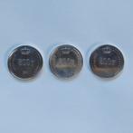 3 MUNTEN 60JARIG JUBILEUM BOUDEWIJN 1990 FR/VL /D ZILVEREN, Postzegels en Munten, Zilver, Ophalen of Verzenden, Losse munt, Zilver