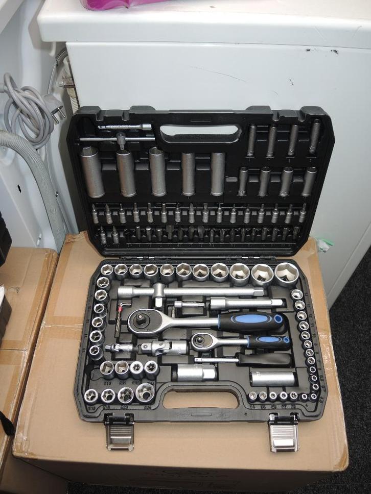 Dopen/ratel kofer set 108 pc., Auto diversen, Autogereedschap, Nieuw, Ophalen of Verzenden
