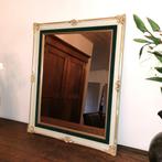 miroir ancien blanc à décor doré 61 x 51, Maison & Meubles, Rectangulaire, Utilisé, Enlèvement ou Envoi, Moins de 100 cm