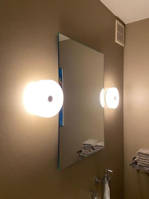 2x Wandlamp Flos Minibutton – Glas, Huis en Inrichting, Lampen | Wandlampen, Gebruikt, Glas, Ophalen