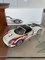 Prachtige Porsche 918 Spyder 1:18 in doos, Ophalen of Verzenden, Gebruikt, Auto, Welly