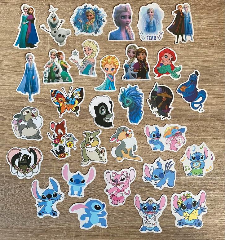 31 Disney stickers, Verzamelen, Stickers, Zo goed als nieuw, Strip of Tekenfilm, Ophalen of Verzenden