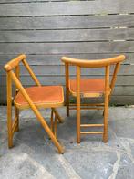 Vintage design klapstoelen, Huis en Inrichting, Stoelen, Ophalen, Gebruikt, Twee