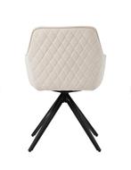 4 ML design velvet beige kleur draaibare eetkamerstoel, Huis en Inrichting, Stoelen, Ophalen, Zo goed als nieuw
