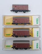 Minitrix, 4 wagons, lot 1, Hobby en Vrije tijd, Modeltreinen | N-Spoor, Gebruikt, Trix, Wagon, Ophalen of Verzenden