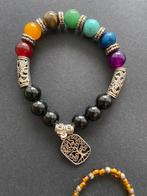 Ensemble collier en perles d’ambre et bracelet reiki, Enlèvement ou Envoi, Avec bracelets à breloques ou perles, Comme neuf, Autres matériaux