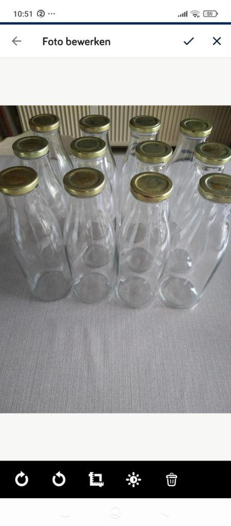 inmaak glazen flessen 750 ml / confituurpot, Huis en Inrichting, Keuken | Potten en Pannen, Zo goed als nieuw, Ophalen
