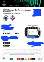 Ticket Club Brugge - Fiorentina. Vak 313 oost beneden, Tickets & Billets, Mai, Une personne, Cartes en vrac
