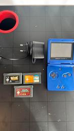 Game Boy Advance SP + oplader + 3 games – werkt goed, Ophalen, Zo goed als nieuw, Game Boy Advance
