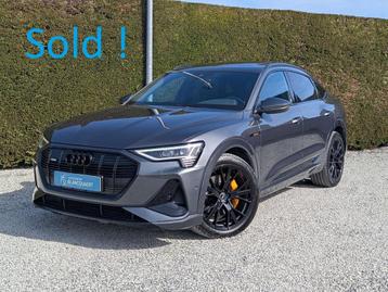 Audi e-tron !verkocht! - 2x s-line + black style - open dak beschikbaar voor biedingen