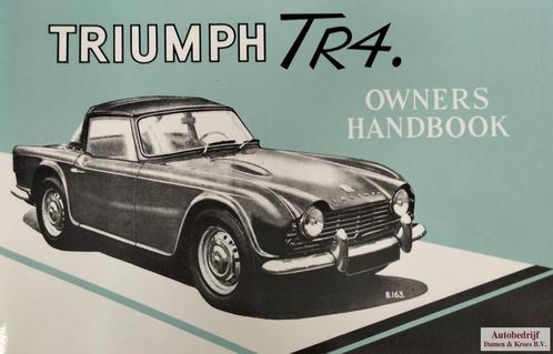 Handboek Triumph TR4, Autos : Divers, Modes d'emploi & Notices d'utilisation, Enlèvement ou Envoi
