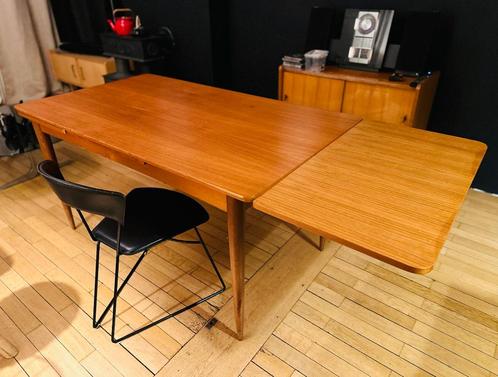 Table de Salle à Manger Vintage Style Scandinave en Teck, Maison & Meubles, Tables | Tables à manger, Comme neuf, 50 à 100 cm