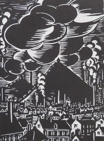 Houtsnede van Frans Masereel: CHARLEROI                      beschikbaar voor biedingen