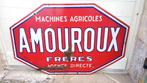 grand panneau d'affichage émaillé Amouroux Machines Agricole, Enlèvement, Utilisé, Panneau publicitaire