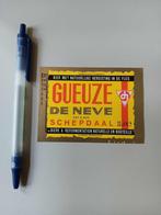 Bieretiket Gueuze De Neve Schepdaal, Verzamelen, Biermerken, Ophalen of Verzenden, Gebruikt, Overige typen