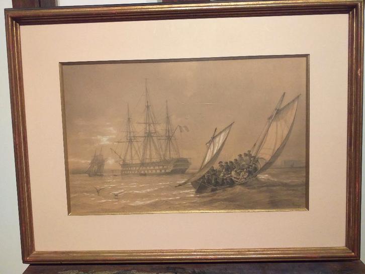 tekening, Antiek en Kunst, Kunst | Schilderijen | Klassiek, Ophalen of Verzenden