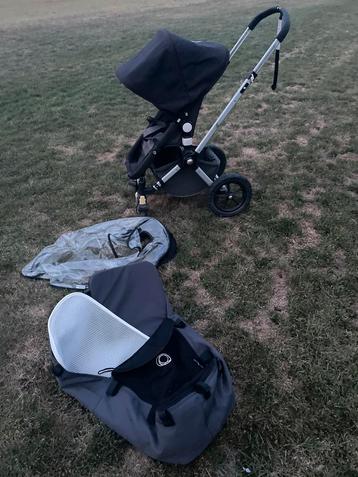 Bugaboo cameleon zwart, Poussette combi, Bugaboo, Utilisé, Tige de poussée réglable