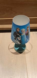 Frozen lampje met batterijen, Huis en Inrichting, Lampen | Lampenkappen, Ophalen of Verzenden, Zo goed als nieuw, Blauw, Rond