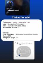 Ticket Pitbull Antwerpen 14/06/2025, Tickets en Kaartjes, Overige Tickets en Kaartjes, Eén persoon