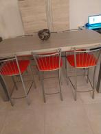 Tafel zes barstoelen, Huis en Inrichting, Tafels | Statafels, Ophalen, Zo goed als nieuw